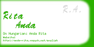 rita anda business card